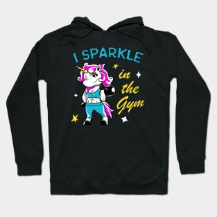 Women Fitness Workout funny unicorn gift Hoodie